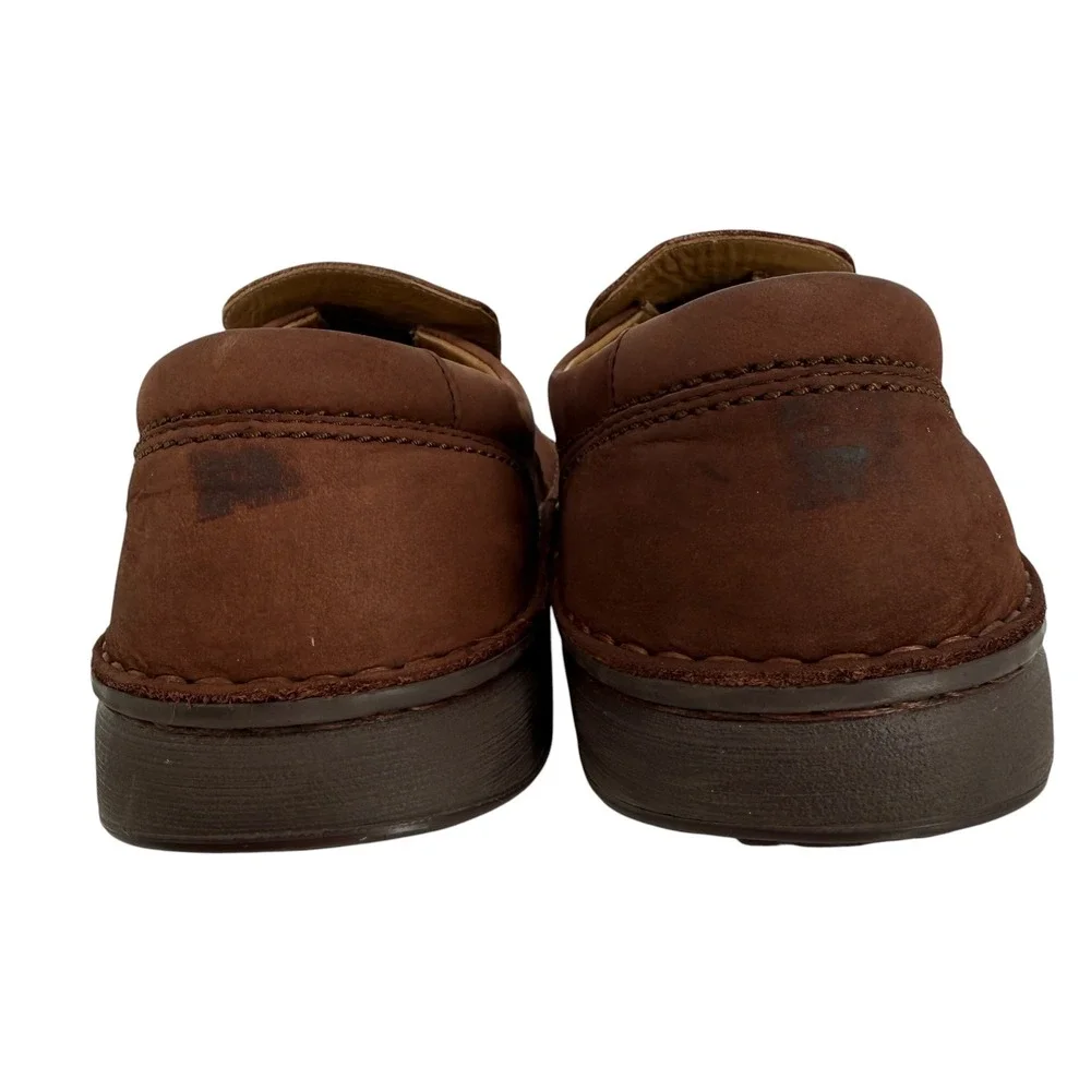 Birkenstock Slip On Loafer Shoe Mens 43 10 Wide Brown Nubuck Leather Comfort